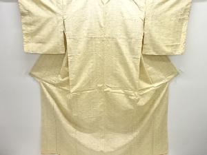 抽象花模様織出し手織り紬着物